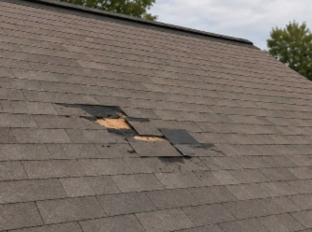 Emergency Tarp + Permanent Leak Repair - Before